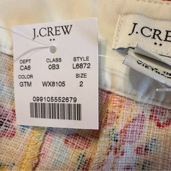 J Crew Shorts Womens Sz 2 Floral Cotton Red Green Yellow Pink Multicolor (e5 - Picture 5 of 10